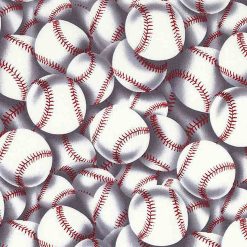 Timeless Treasures Fabric Sport CD2159 White, by the yard