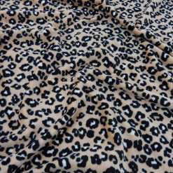 SALE Printed Minky Fabric Cheetah Beige, by the yard