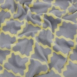 SALE Printed Minky Fabric Tile Gray, by the yard