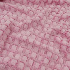 SALE Minky Lattice Jacquard Fabric Pink, by the yard