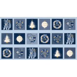 SALE P&B Textiles Christmas Shimmer Panel 5071 PA - 22" X 44"