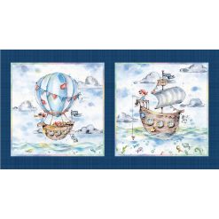 SALE P&B Textiles Enchanted Seas Panel 4934 PA - 22" X 44"